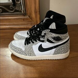 Nike Air Jordan Sneakers with Black and White Pattern